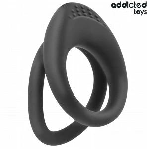 ADDICTED TOYS - PODWÃJNY PENIS TEKSTUROWANY RING